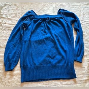 Women’s Banana Republic Cotton Royal Blue Sweater square neck